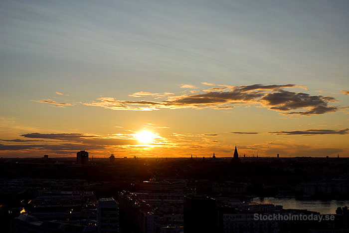 stockholm today sunset