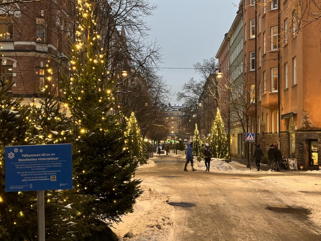 nice winter streets stockholm today