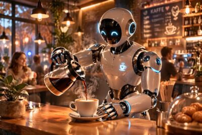 robot in a cafe stockholmtoday